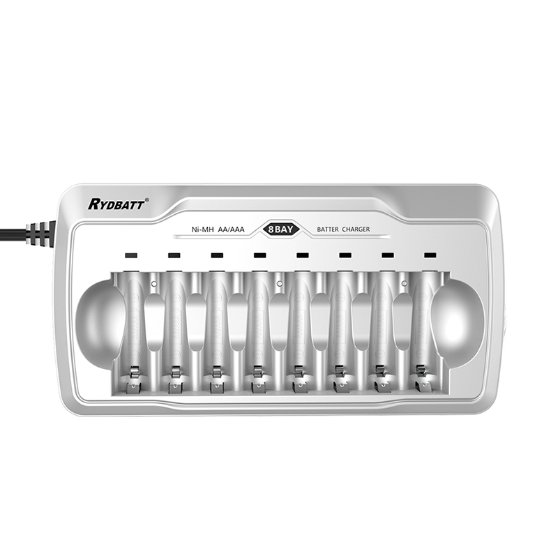 CH-RMH242-01 AC 8槽LED鎳氫鎳鎘電池定時充電器