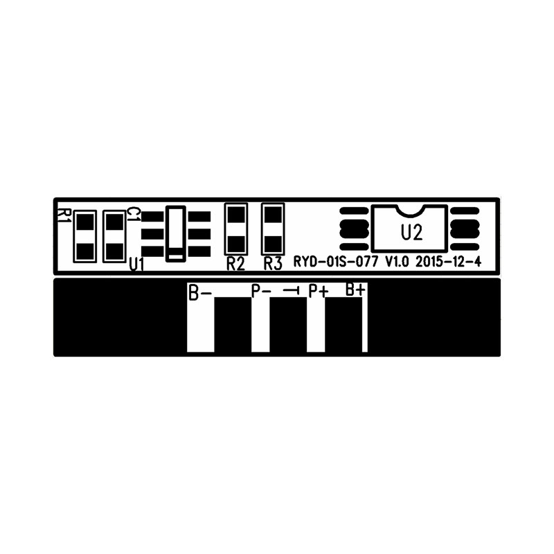 RYD-01S-077/V1.0版 電子設備用單體18650鋰電池 保護板 BMS線路板