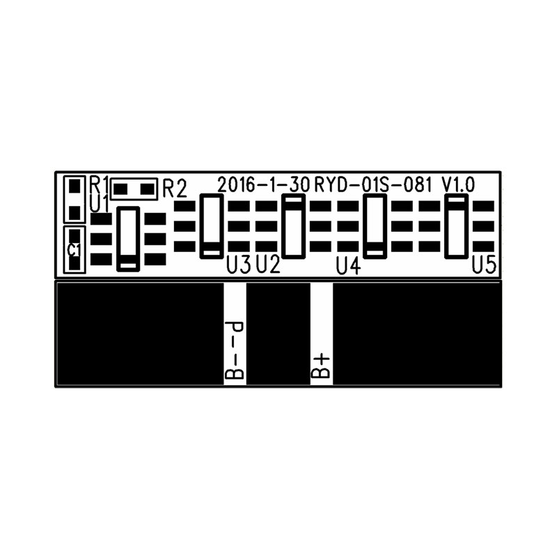 RYD-01S-081/V1.0版 單串18650鋰電池保護板 BMS過充過放保護線路板