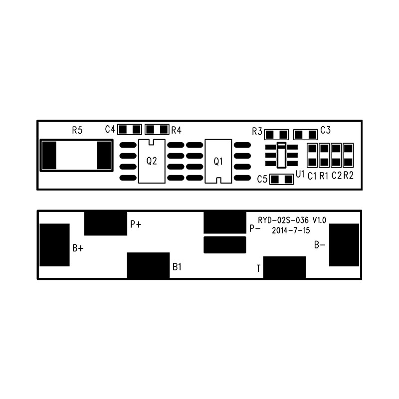 RYD-02S-036/V1.0版 3C數碼產品鋰電池保護板