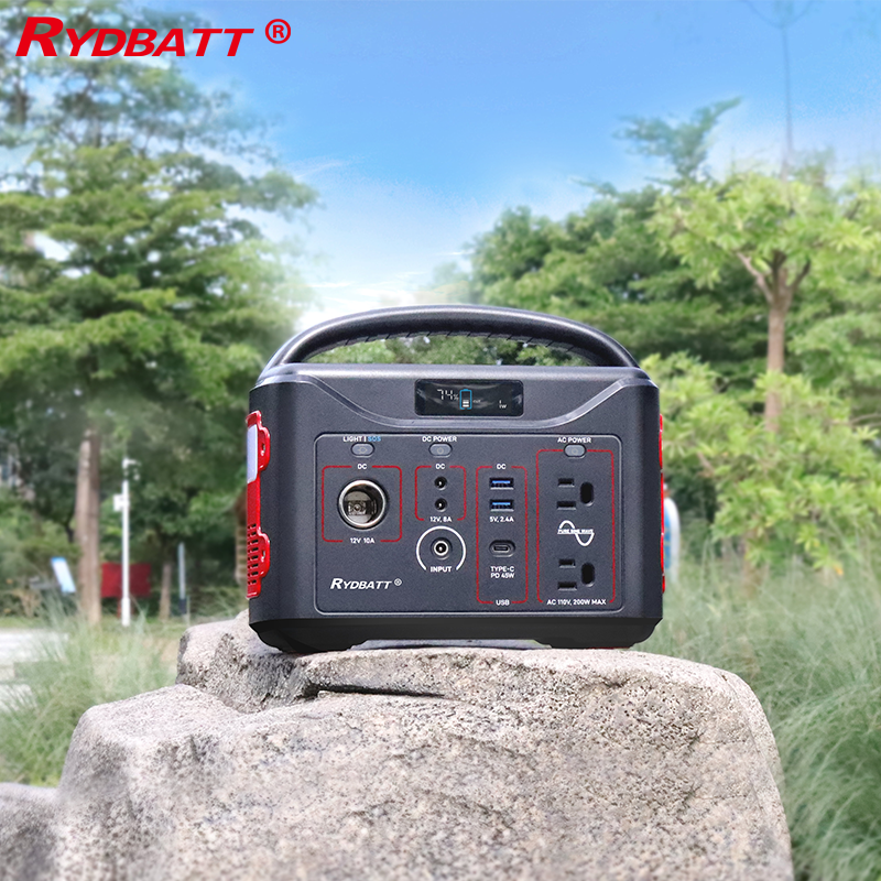 便攜式電站320Wh戶外發電機，110V/500W交流插座和LED手電筒，超級安全的備用鋰電